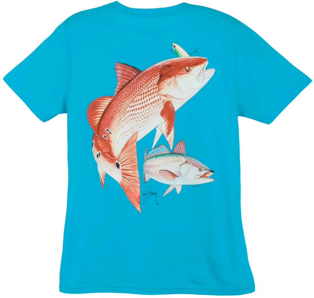 Guy Harvey Redfish Seatrout Ladies Back-Print T-Shirt