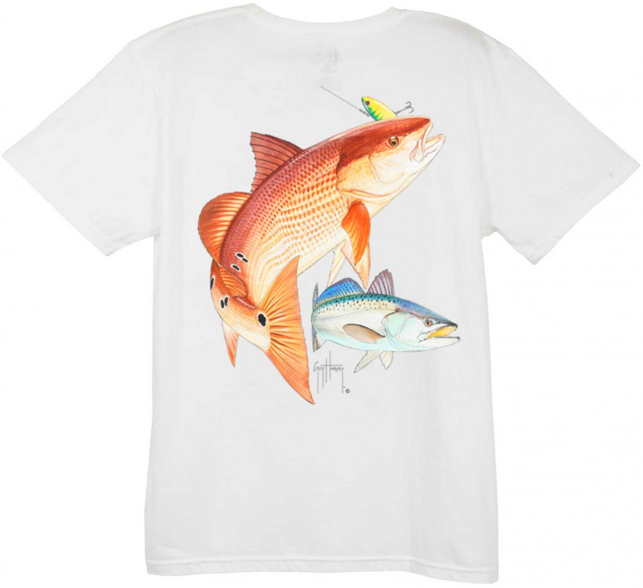 Guy Harvey Redfish Seatrout Ladies Back-Print T-Shirt
