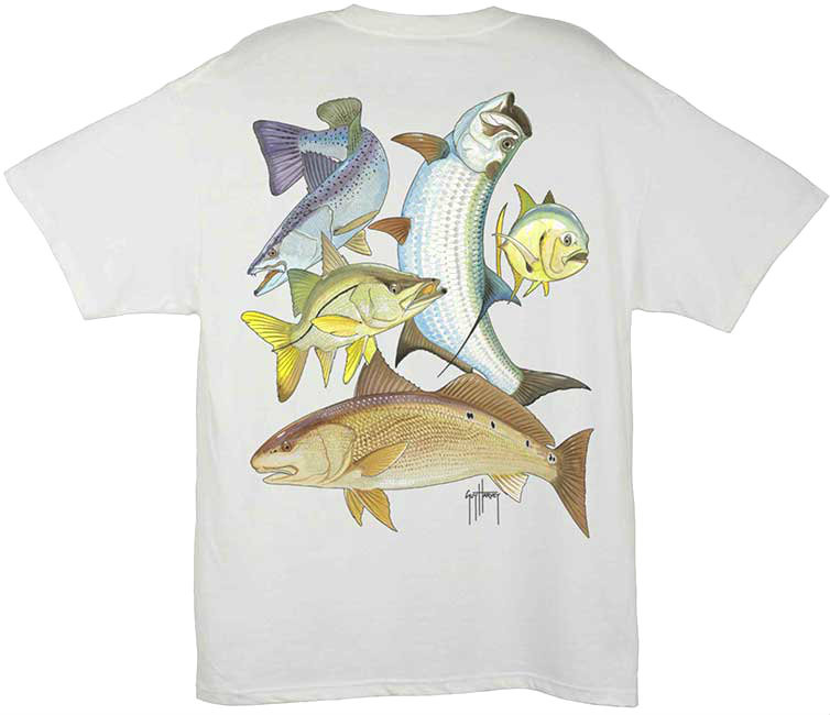Guy Harvey Bass Collage Boys T-Shirt