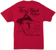 Guy Harvey Kona Black Men's Back-Print Tee w/Pocket in Red or White