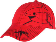 Guy Harvey Mako Brushstroke Youth Hat in Red or Pink
