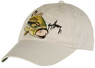 Guy Harvey Largemouth Bass Cotton Twill Hat in Camo or Natural