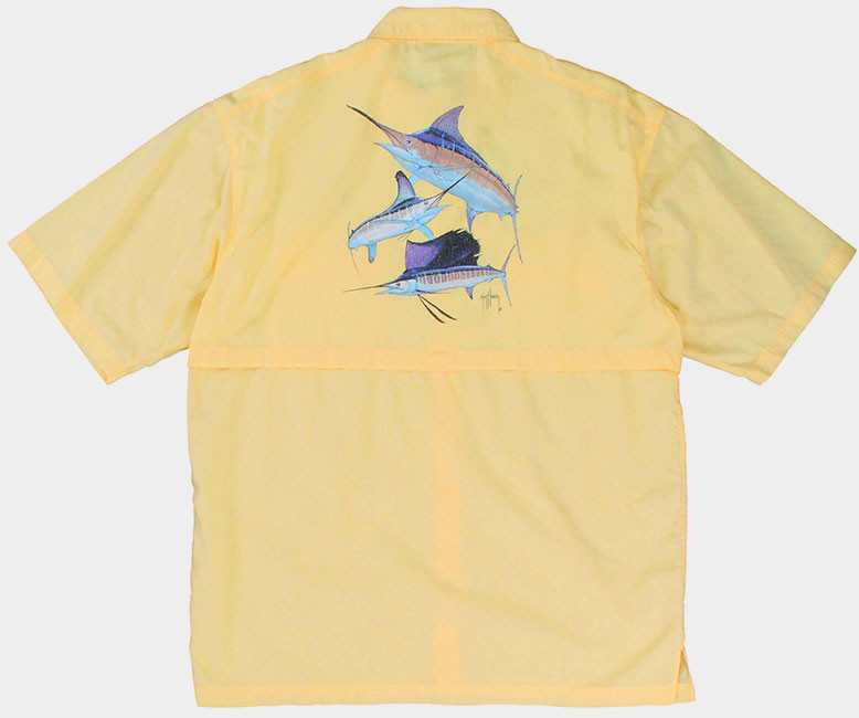 Guy Harvey Grand Slam Graphical Technical Short Sleeve Fishing Shirt in  Yellow