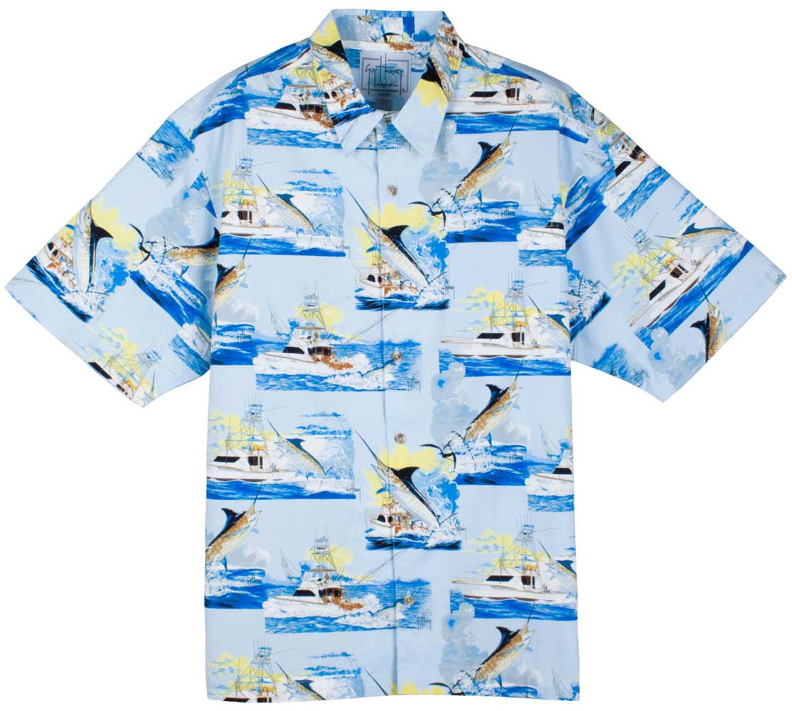 Guy Harvey Sportfishing Aloha-Style Woven Shirt
