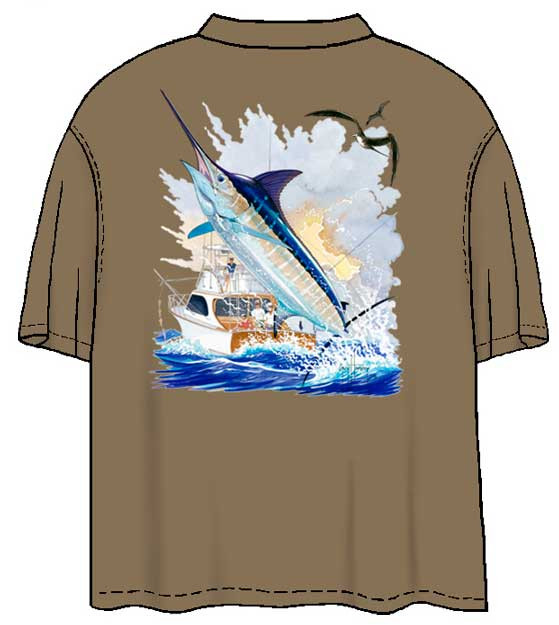 Guy Harvey Mens Marlin and Boat 2 Fishing Pocket T-shirt Pick SizeWhite3X  54683312486 - AliExpress