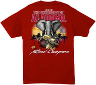 Guy Harvey Alabama 2012 BCS Championship Back-Print Pocketless Men's Tee in Black, Crimson or Athletic Heather
