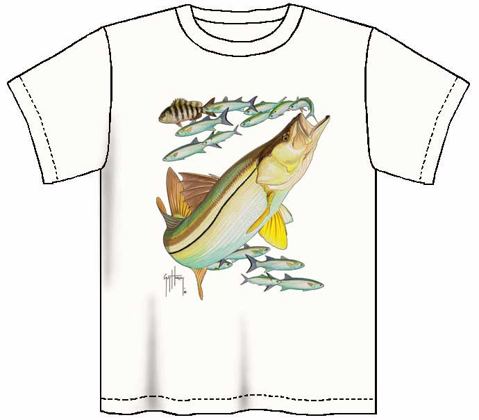 Fishing Shirts for Men Snook Fish in Mangroves by Award Winning Artist Randy McGovern Seagrass / 3XL