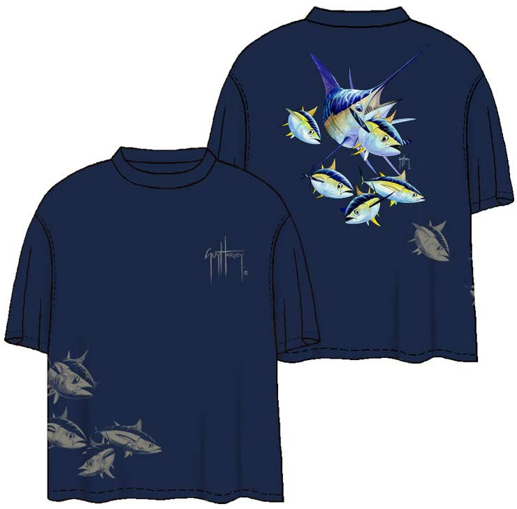 Guy Harvey Marlin Yellowfin Tuna Front & Back-Print T-Shirt