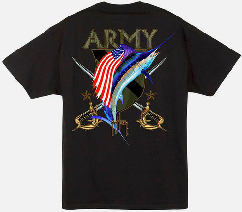 Guy Harvey US Army Back-Print T-Shirt