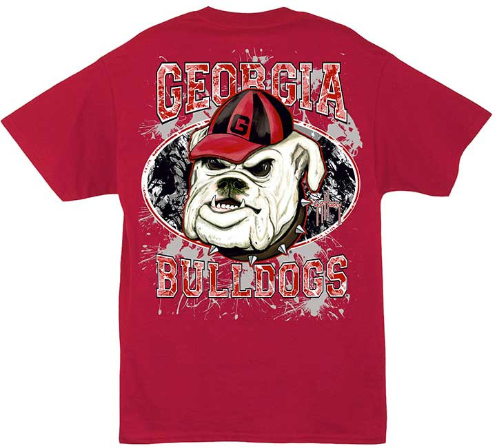 Guy Harvey Georgia Bulldogs Short Sleeve Back Print T Shirt