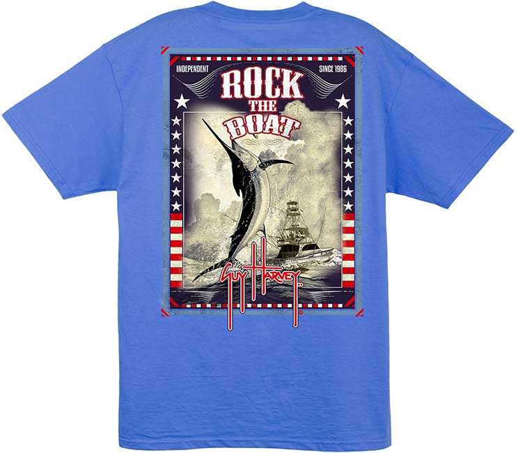 Guy Harvey Rock the Boat Back-Print T-Shirt