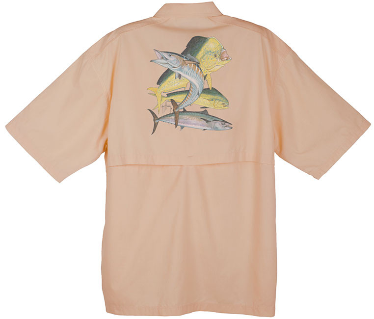 Guy Harvey Dolphin, Wahoo, Kingfish Graphic Technical Shirt