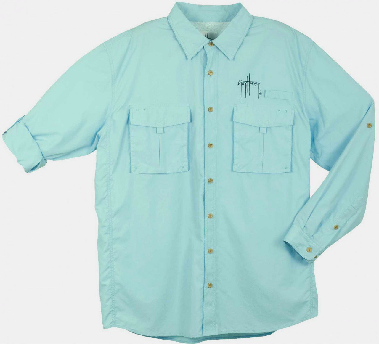 Guy Harvey Grand Slam Technical Fishing Shirt (Long or Short Sleeve) in  Aqua Blue, Sky Blue, Yellow, Tan, Black, Kiwi, Melon or White