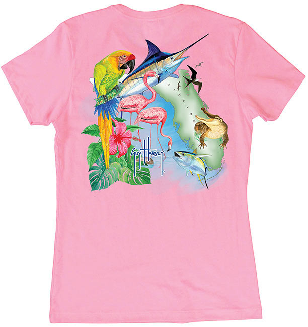 Guy Harvey Florida Icons Classic Crew Back Print Tee