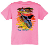 Guy Harvey Chainsaw Boys Tee in Dark Pink or Turquoise