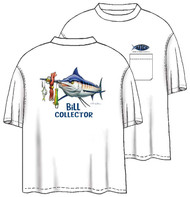 Tom Waters Bill Collector Back-Print Tee w/ Pocket in Yellow or White