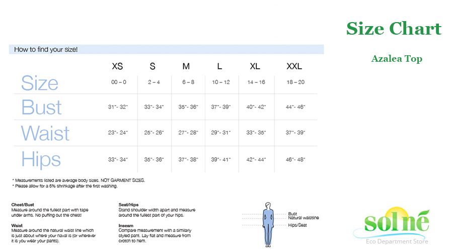 Azalea Size Chart