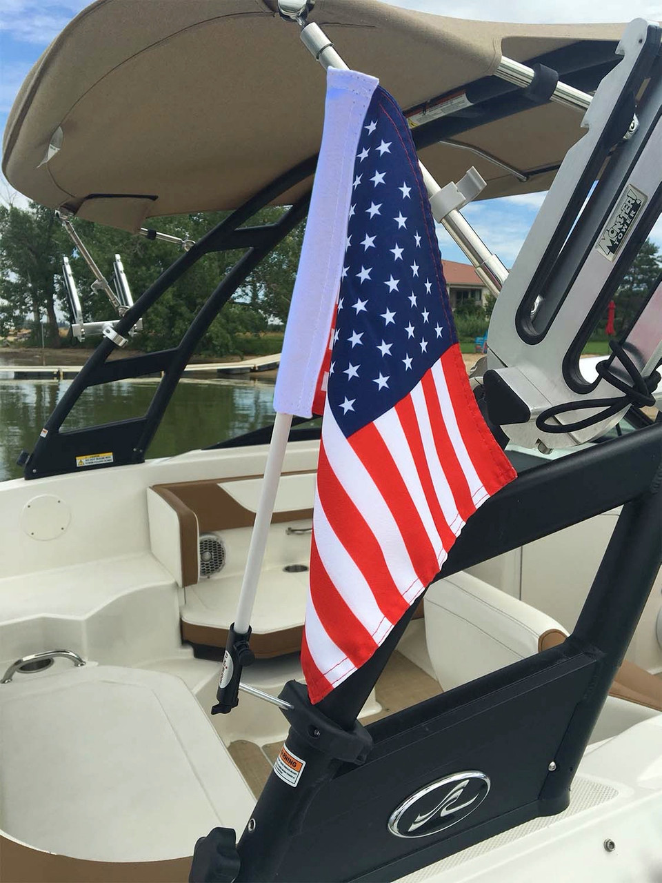 American Flag For Boat Tower - Caddie Buddy