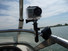 Gopro Camera Clamped on Boat