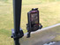 Callaway uPro in Caddie buddy iPhone golf cart mount. Works with gps units too.