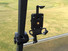 Caddie Buddy Phone mount clamped to golf cart