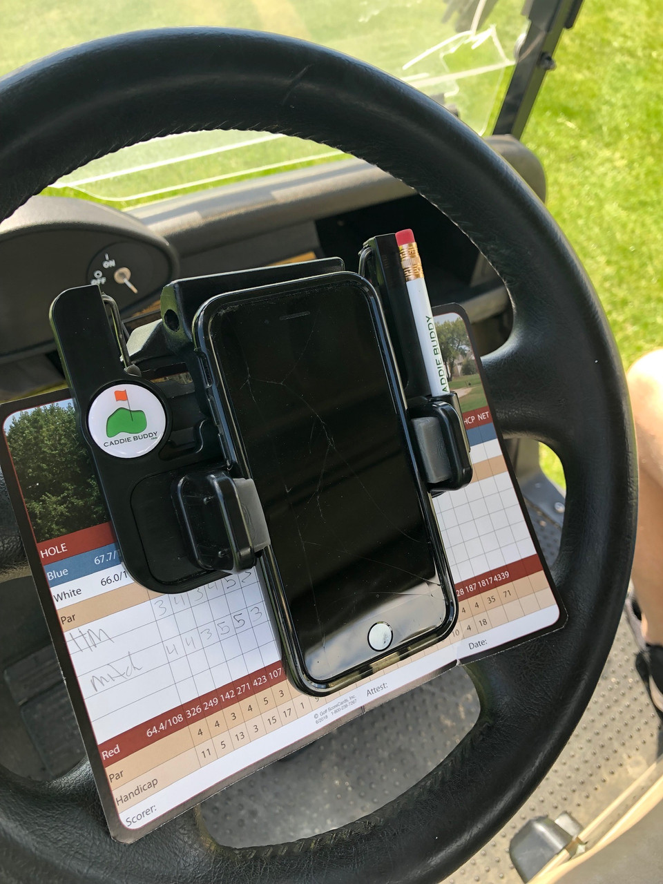 car steering wheel phone mount