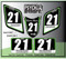 ATV Number Graphics Sticker Set / PsychMxGrafix / Layered Graphics / Black, Kawi Green & White