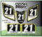 ATV Number Graphics Sticker Set / PsychMxGrafix / Layered Graphics / Black, Suzuki Yellow & White