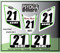 ATV Number Graphics Sticker Set / PsychMxGrafix / Layered Graphics / White, Kawisaki Green & Black