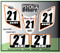 ATV Number Graphics Sticker Set / PsychMxGrafix / Layered Graphics / White, KTM Orange & Black