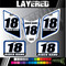 ATV Number Graphics Sticker Set / PsychMxGrafix / Layered Graphics / Black, Suzuki Blue & White