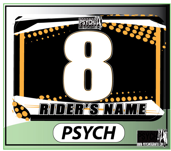ATV Number Graphics Psych Design Orange/Black PsychMxGrafix