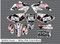 Splatter House - White, Pink, Gray & Black
Motorcycle/Dirt Bike Graphics Stickers Set / PsychMxGrafix / Splatter House