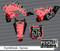Motorcycle/Dirt Bike Graphics Stickers Set / PsychMxGrafix / Hypnosis (Honda Red