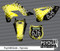 Motorcycle/Dirt Bike Graphics Stickers Set / PsychMxGrafix / Hypnosis (Suz Yellow)