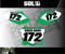 Dirt Bike number plate graphics, solid green, AMA Pro Hillclimb special