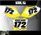Dirt Bike number plate graphics, solid yellow, AMA Pro Hillclimb special, AMA Number Plates