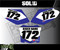 Dirt Bike Number Plate Graphics, solid blue, AMA Pro Hillclimb Special, AMA Number Plates