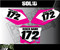 Dirt Bike Number plate graphics, solid pink, AMA Pro Hillclimb special, AMA Number Plates