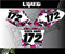 Dirt Bike Number Plate Graphics, liquid pink, AMA Pro Hillclimb Special, AMA Number Plates