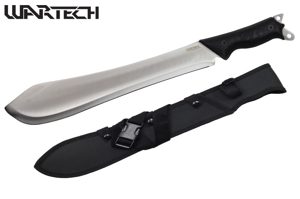 18 Wartech Full Tang Jungle Combat Machete Knife With Sheath Fixed Blade Knives