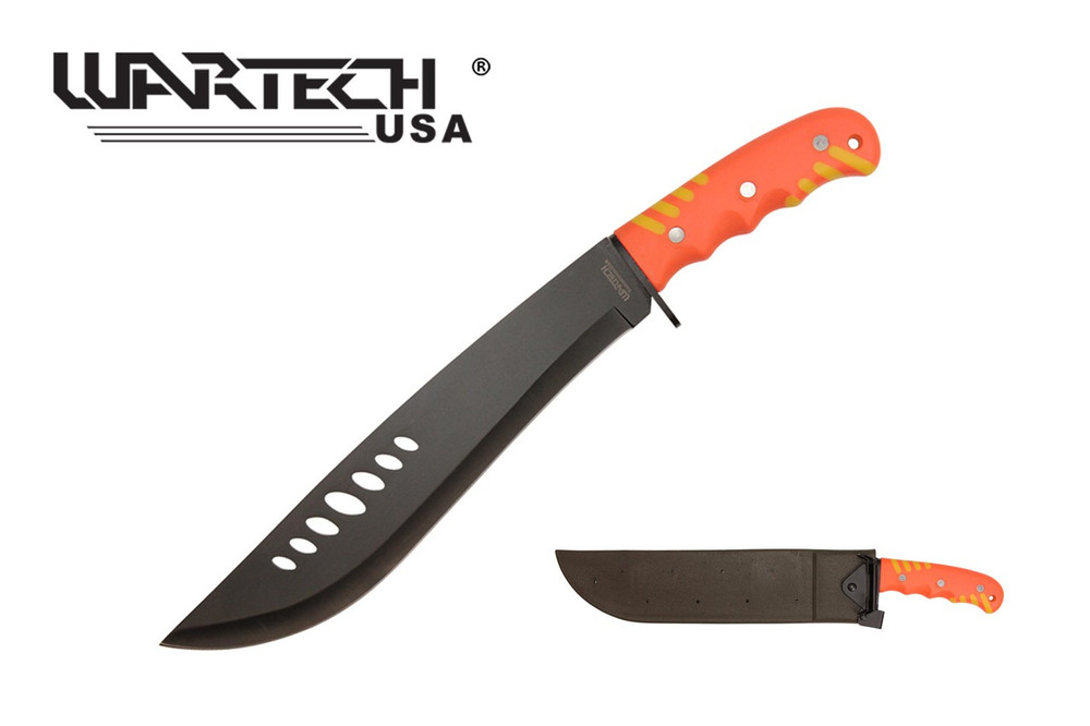 19.5" Machete w/ Orange Handle and Hard Sheath