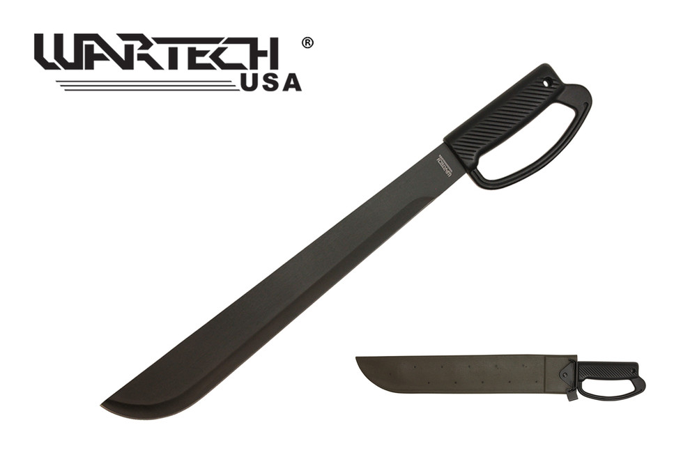 23.5" Machete w/ Black Handle and Hard Sheath