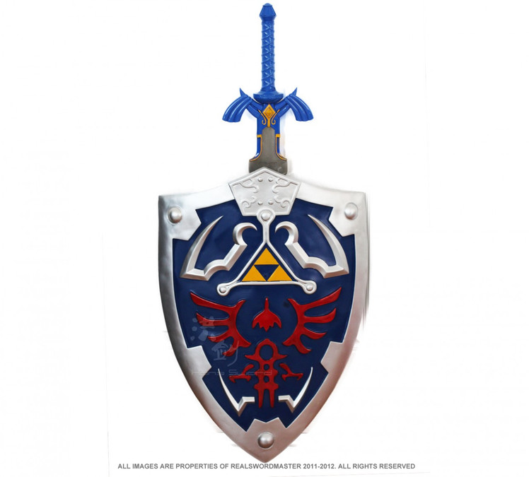 Full SIze Link's Hylian Shield & Master Sword from the Legend of Zelda ...