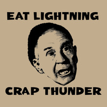 Funny T-Shirt Eat Lightning Crap Thunder Rocky Mickey Goldmill