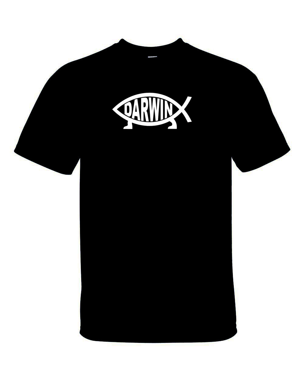 Charles Darwin T-Shirt Funny Evolution Jesus Darwin fish