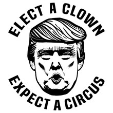 Anti Donald Trump T-Shirt Elect a clown Expect a circus 
