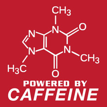 Powered by caffiene T-Shirt Funny coffee addict tee