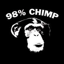 Funny T-Shirt 98% CHIMP 