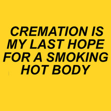 Funny T-Shirt Cremation is my last hope